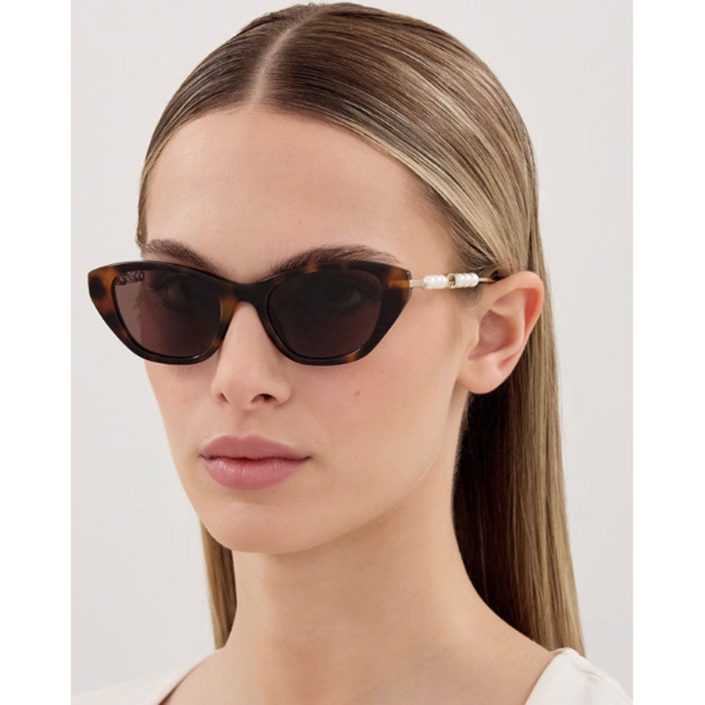 Nwt Gucci Gg1968s-003 Havana Gold 50mm Sunglasses